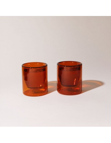 Double Wall 6oz Glasses (Amber) en linge