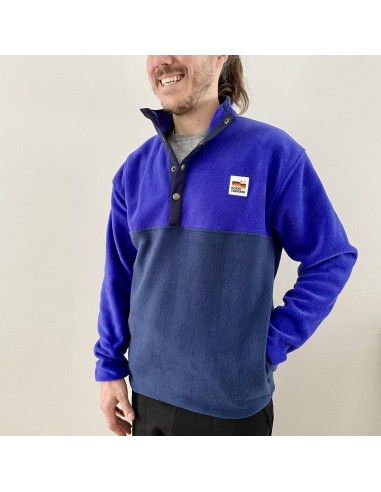 Retro Oversized Fleece (Navy + Purple) soldes