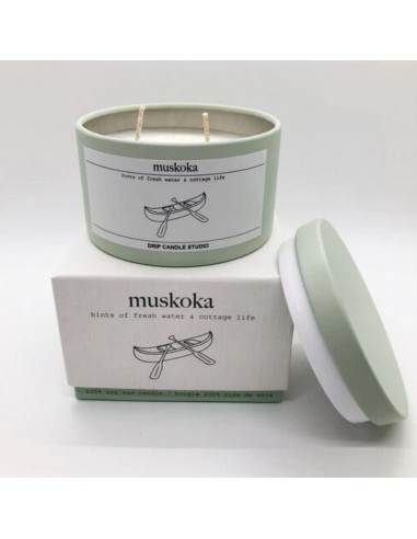 Muskoka Soy Candle 8oz (Fresh Water & Cottage Life) Amélioration de cerveau avec