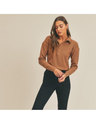 Half Zip Sweater (Coffee) livraison gratuite