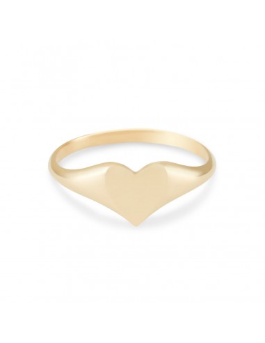 Lovely Heart Signet Ring (14K Gold) le des métaux précieux