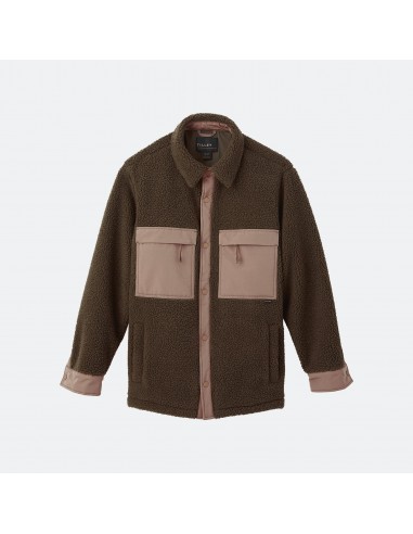 Two Tone Sherpa Jacket (Dark Khaki + Ochre) 2 - 3 jours ouvrés.