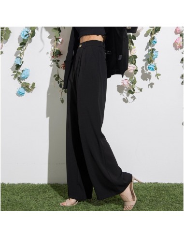 High Waist Pleated Pants (Black) l'achat 