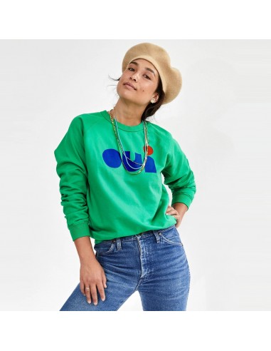 "Oui" Sweatshirt (Green) sur le site 