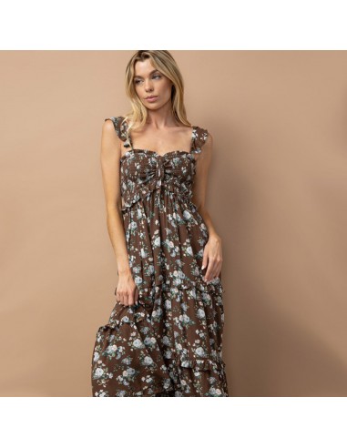 Floral Dress (Brown) les ligaments