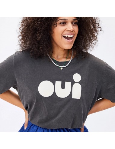 Cutout "Oui" Original Fit Tee (Faded Black) livraison et retour toujours gratuits