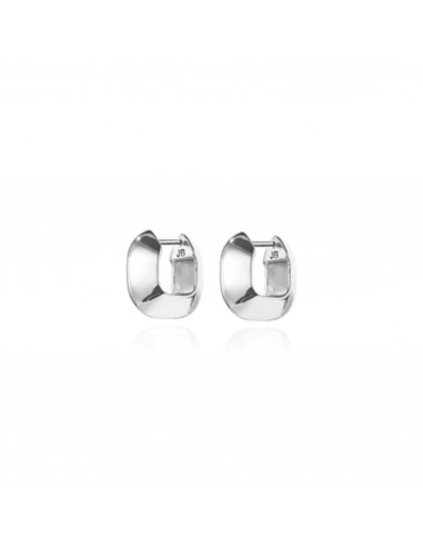 Chubby Cushion Huggie Earrings (Silver) les muscles