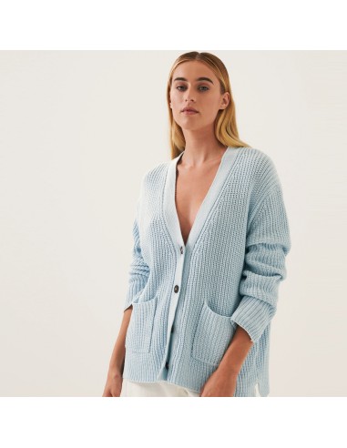 Neela Cotton Patch Pocket Cardigan (Clear Water) france