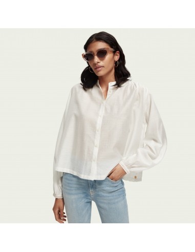 Loose Fit Embroidered Shirt (Off White) prix