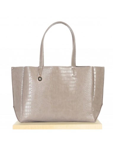 Large Tote (Taupe Croc) en stock