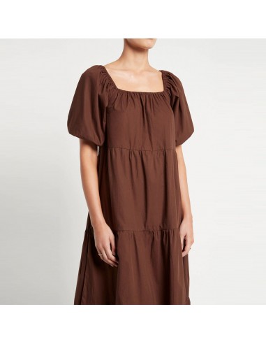 Ronan Midi Dress (Plain Dark Chocolate) le des métaux précieux