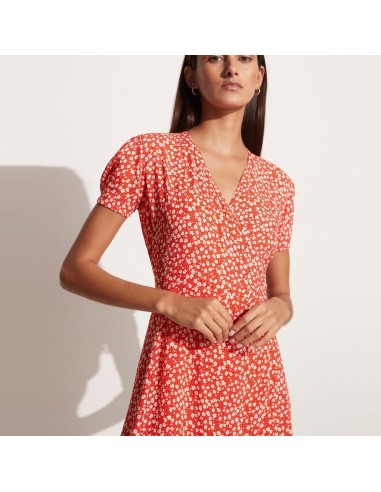 Louella Mini Wrap Dress (Careyes Floral Cherry) de la marque