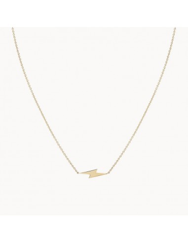 Everyday Little Lightning Bolt Necklace (14K Gold) Paris Déstockage Promo