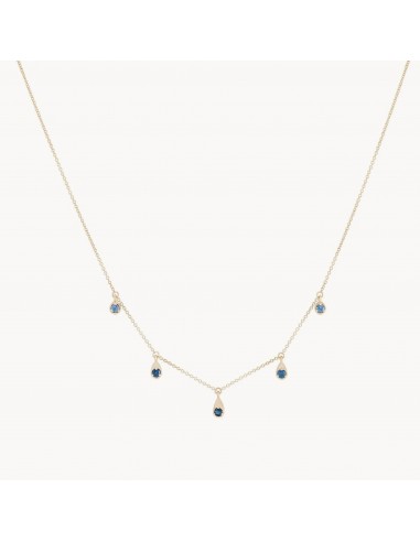 Endless Ocean Blue Sapphire Necklace (14K Gold) l'évolution des habitudes 