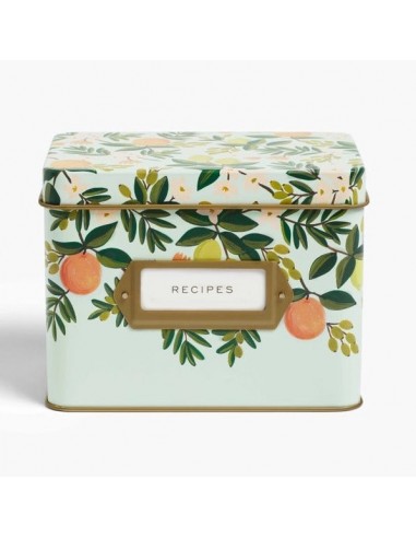 Citrus Floral Recipe Box des créatures d'habitude