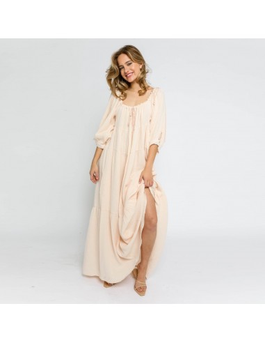 Goddess Babydoll Maxi Dress (Blush) Comparez et commandez 