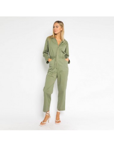 Collared Boilersuit (Olive) paiement sécurisé