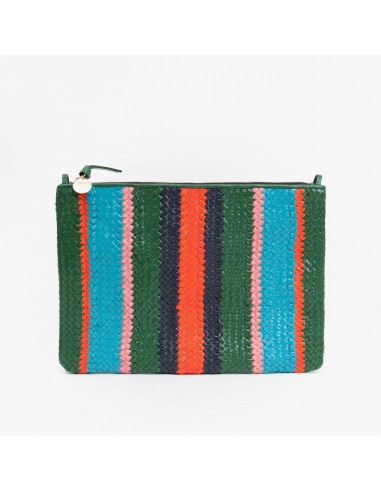 Flat Clutch with Tabs (Evergreen Multi Woven) solde