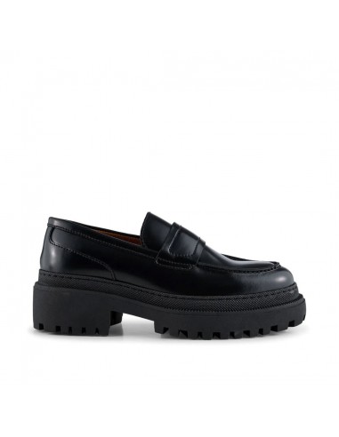 Iona Leather Loafer (Black Polido High Shine) acheter