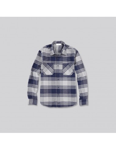 Flannel Weekend Standard Shirt (Navy Plaid) destockage