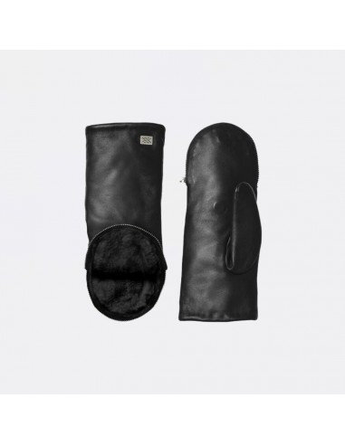 Betrice Leather Mitts Lined With Faux Fur Economisez 