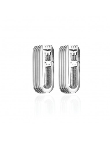 Rahni Ribbed U-Link Earrings (Silver) sélection de produits