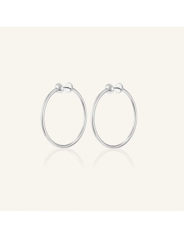 Small Icon Hoops (Rhodium) Véritable concentré