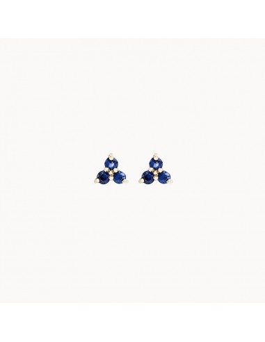 Tripod Blue Sapphire Earring (14K Gold) livraison gratuite