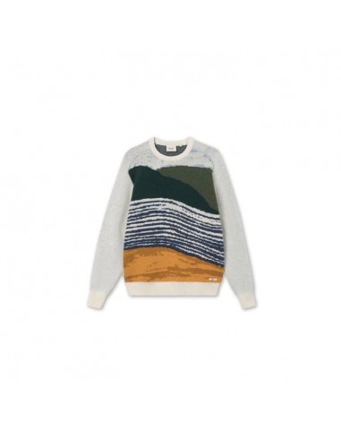 River Jacquard Wool Knit Sweater (Cloud) JUSQU'A -70%! 