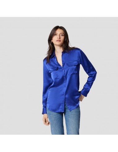 Signature Silk Satin Shirt (Spectrum Blue) offre 