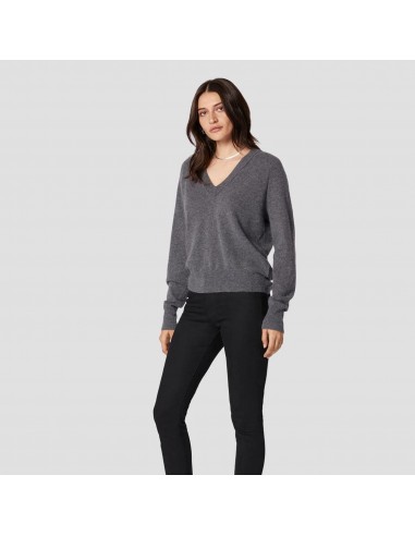 Madalene V-Neck Cashmere Sweater (Heather Grey) 50-70% off 