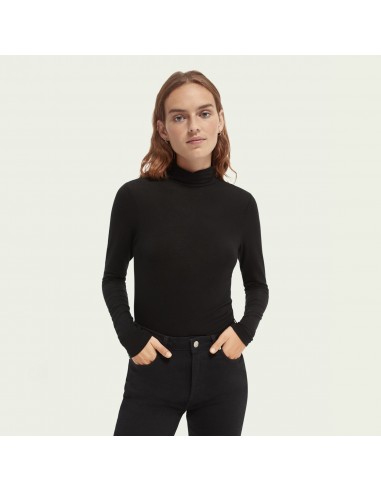 Long Sleeve Mock Neck T-Shirt (Black) Le MVP de beaucoup