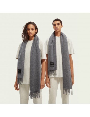 Fringed Woven Wool Scarf (Grey Melange) Le MVP de beaucoup