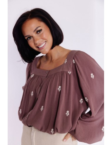 Lulu Blouse in Mocha Pour