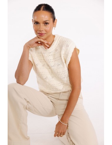 Rex Sweater Vest in Ivory 2 - 3 jours ouvrés.