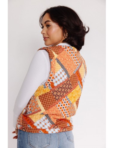 Patchwork Vest in Orange Multi 2 - 3 jours ouvrés.