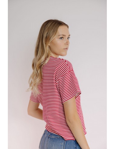 Emerson Tee in Red/White Fin de série