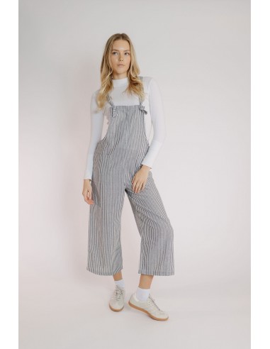 Eiffel Jumpsuit in Black-White Stripe Amélioration de cerveau avec