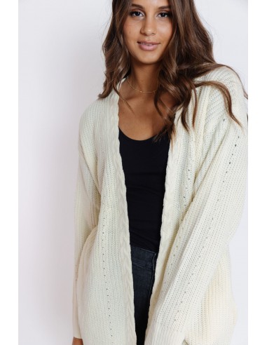 Othello Open Cardigan in Cream Amélioration de cerveau avec