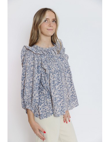 Anise Blouse in Almond Floral Véritable concentré