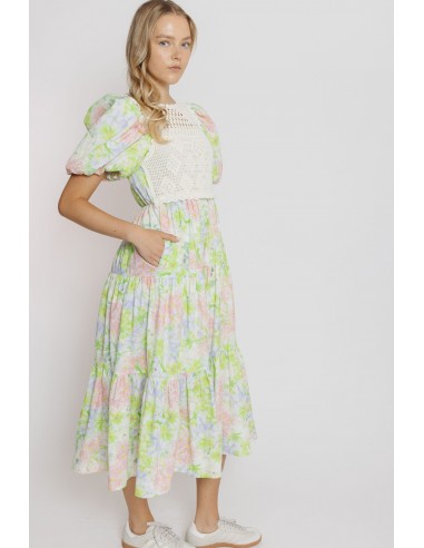 Calista Dress in Lime Multi Floral outlet