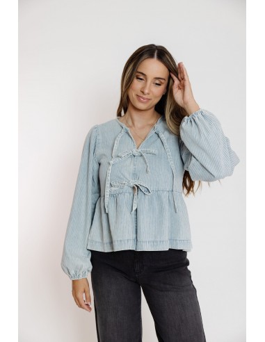 Ramsey Blouse in Denim Stripe Comparez plus de prix