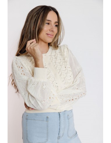 Treson Cardigan in Cream solde