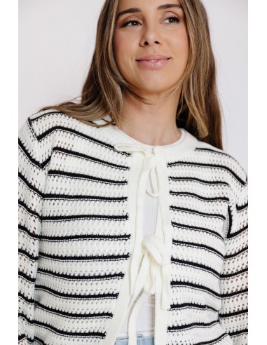 Ira Cardigan in Ivory/Black Jusqu'à 80% De Réduction