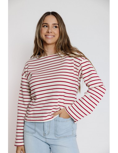 Whimsy Tee in White/Red rembourrage situé sous