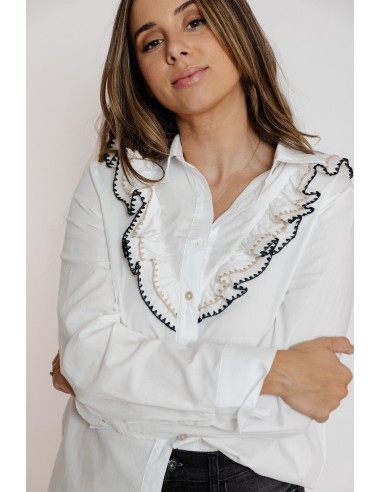 Berlin Blouse in Off White pas cher 