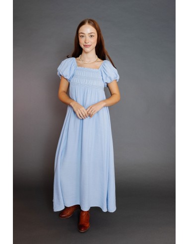 Caspian Dress in Baby Blue Dans la société mordern