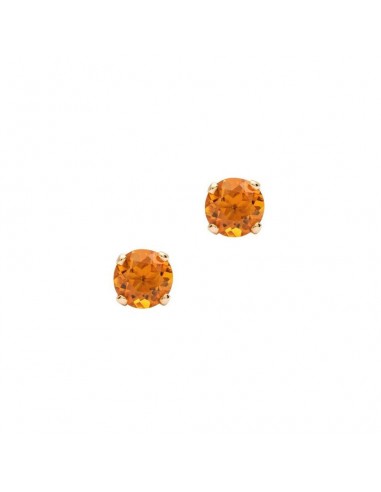 2.3mm Citrine November 14K Gold Earring Studs une grave pollution 