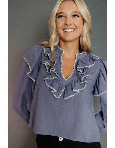 Loree Blouse in Chambray les muscles