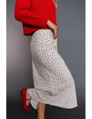 Tiptoe Skirt in Off White/Red Véritable concentré